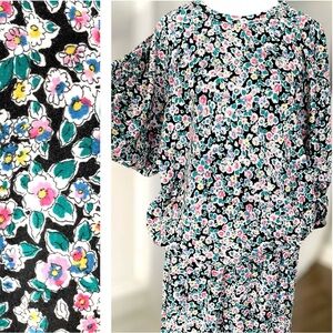 80s / 90s Floral Matching Skirt Set